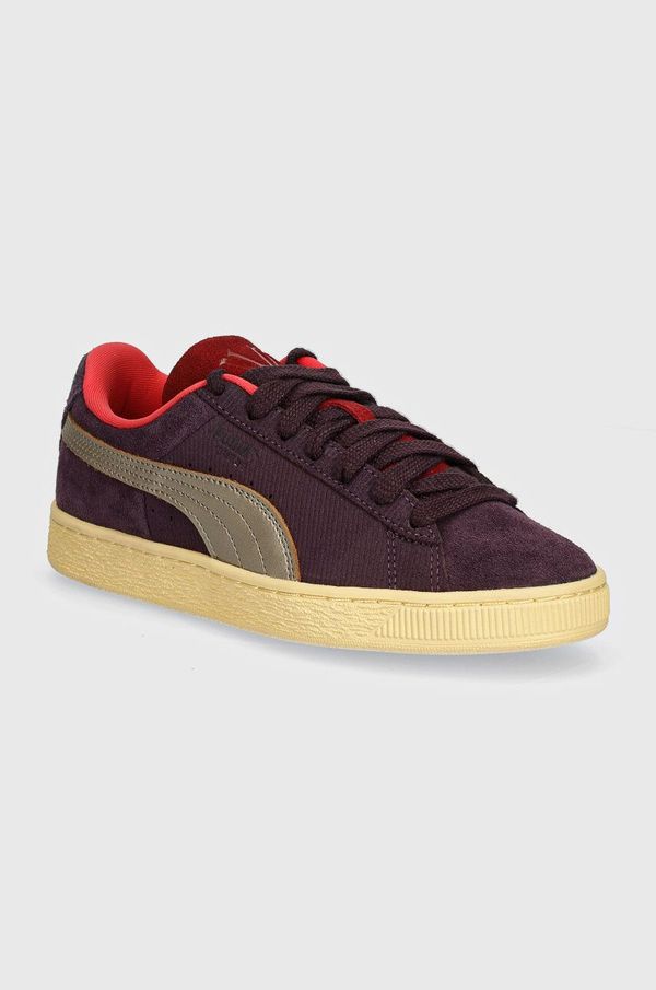 Puma Superge iz semiša Puma Suede Play Paris vijolična barva, 398190