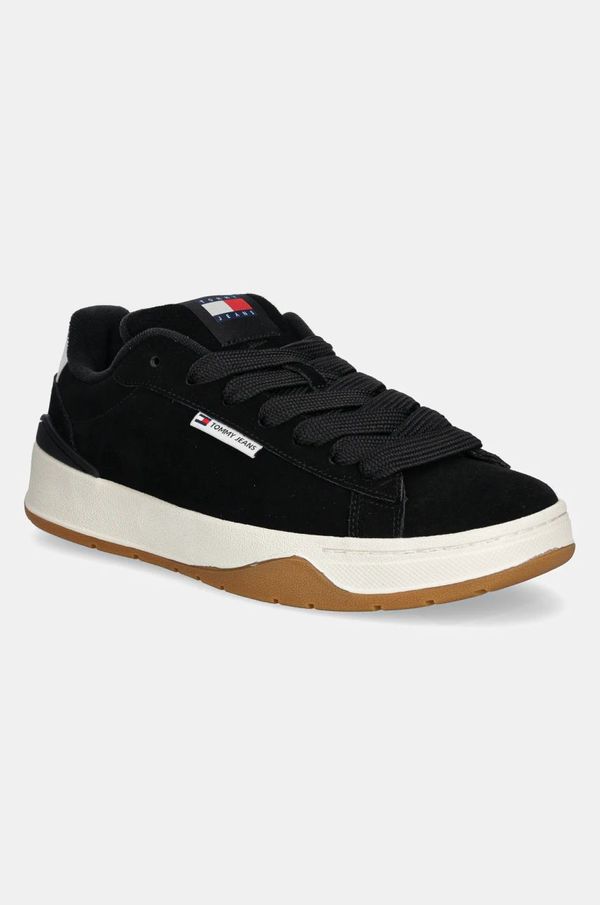 Tommy Jeans Superge iz semiša Tommy Jeans TJM SKATER SNEAKER črna barva, EM0EM01503