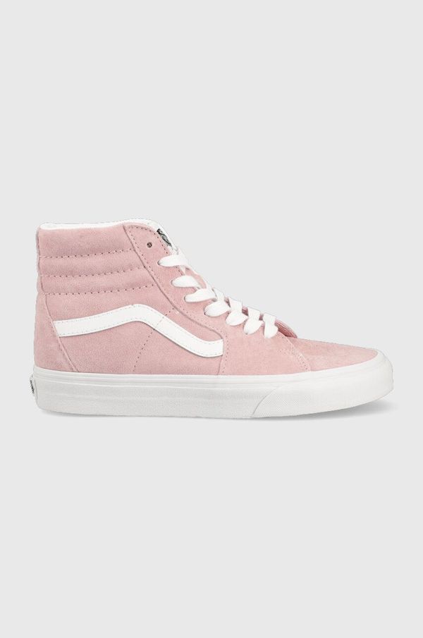 Vans Superge iz semiša Vans SK8-Hi roza barva, VN0A4BVT2PT1