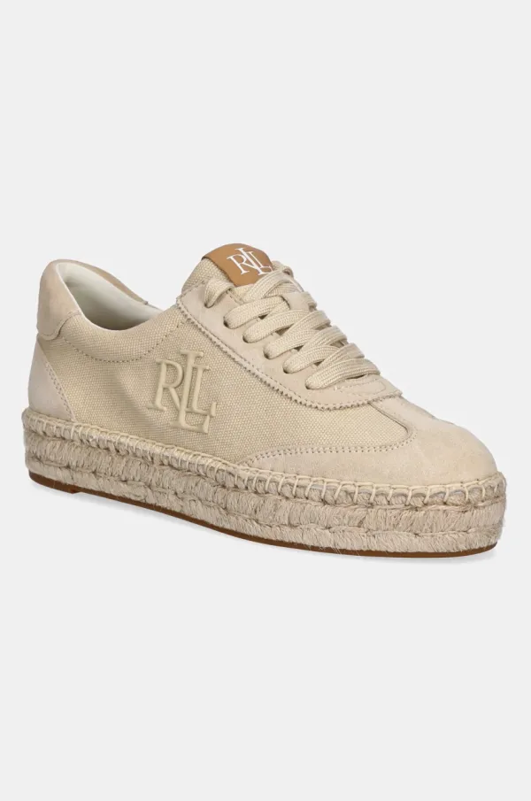 Lauren Ralph Lauren Superge Lauren Ralph Lauren Luize Snkr bež barva, 802959231003