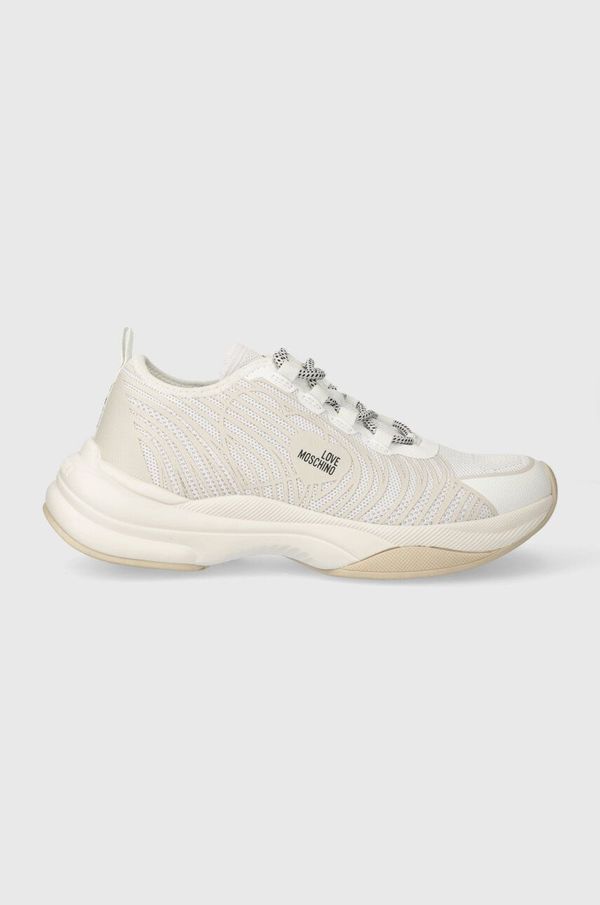 Love Moschino Superge Love Moschino bela barva, JA15315G1IIZX10B
