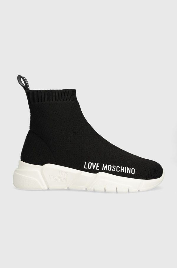 Love Moschino Superge Love Moschino črna barva, JA15263G1IIZ500A