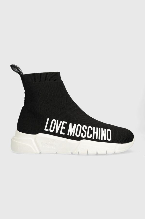 Love Moschino Superge Love Moschino črna barva, JA15433G1IIZ6000