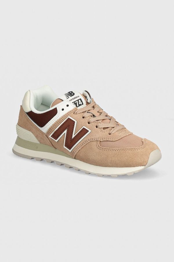 New Balance Superge New Balance 574 bež barva, WL574DO2