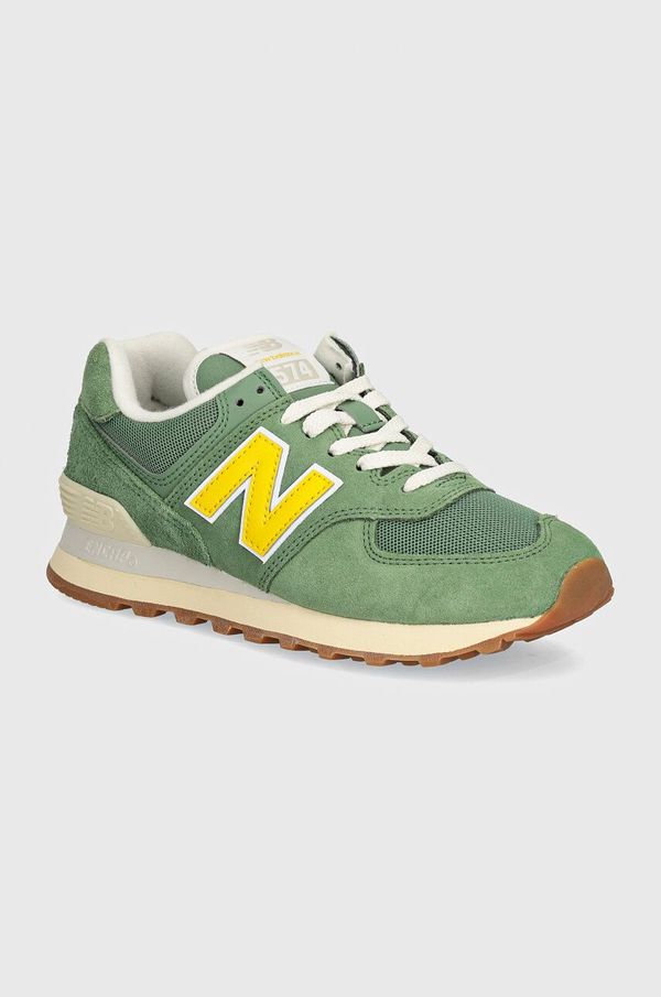 New Balance Superge New Balance 574 zelena barva, WL574GS2