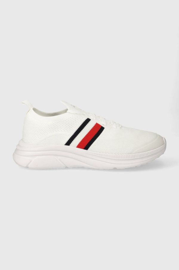 Tommy Hilfiger Superge Tommy Hilfiger MODERN RUNNER KNIT STRIPES ESS bela barva, FM0FM04798