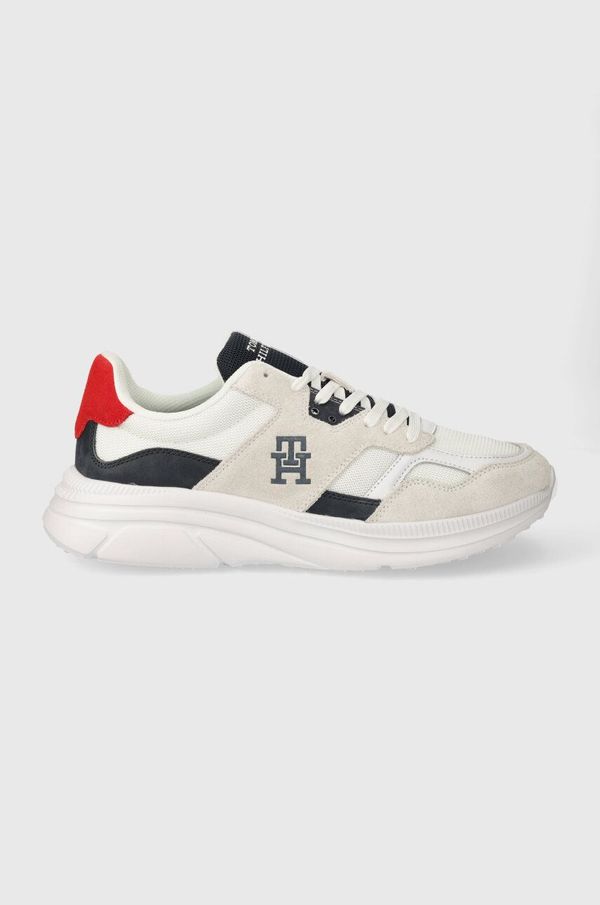 Tommy Hilfiger Superge Tommy Hilfiger MODERN RUNNER LTH MIX bela barva, FM0FM04878