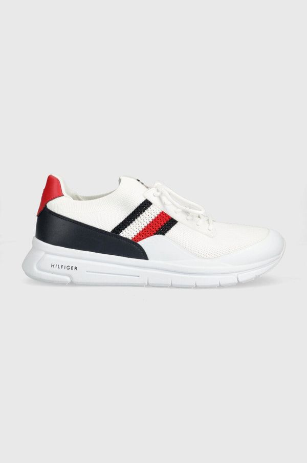 Tommy Hilfiger Superge Tommy Hilfiger PREMIUM LIGHTWEIGHT RUNNER KNIT bela barva