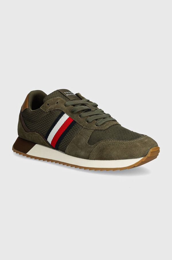 Tommy Hilfiger Superge Tommy Hilfiger RUNNER EVO MIX BLOCK zelena barva, FM0FM05298