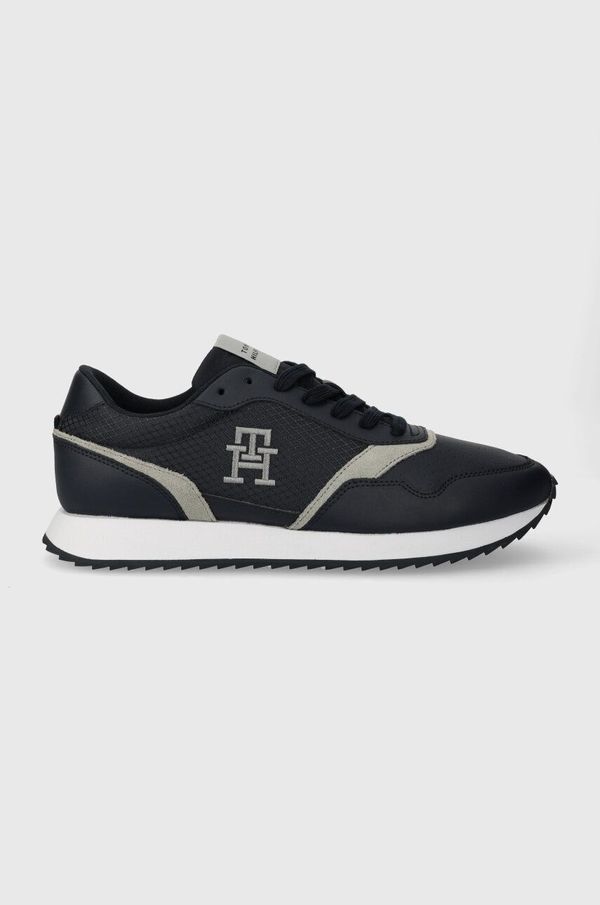 Tommy Hilfiger Superge Tommy Hilfiger RUNNER EVO MIX LTH MIX mornarsko modra barva, FM0FM04887