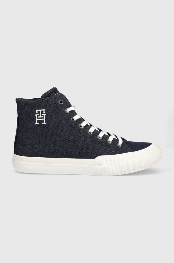 Tommy Hilfiger Superge Tommy Hilfiger TH HI VULC PREMIUM DENIM moške, mornarsko modra barva