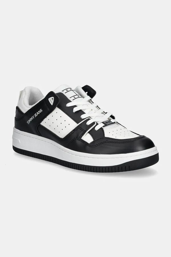 Tommy Jeans Superge Tommy Jeans TJM BASKET RETRO CUPSOLE WL črna barva, EM0EM01464