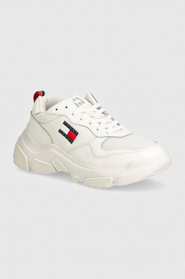Tommy Hilfiger Superge Tommy Jeans TJW LIGHTWEIGHT HYBRID RUNNER bela barva, EN0EN02580