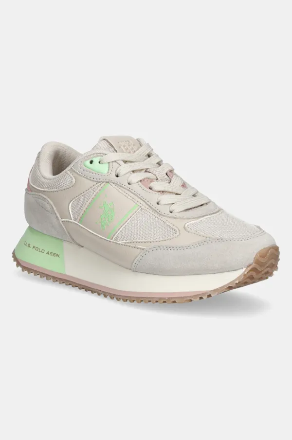 U.S. Polo Assn. Superge U.S. Polo Assn. SACHA006W/5MS1 ženske, bež barva, SACHA