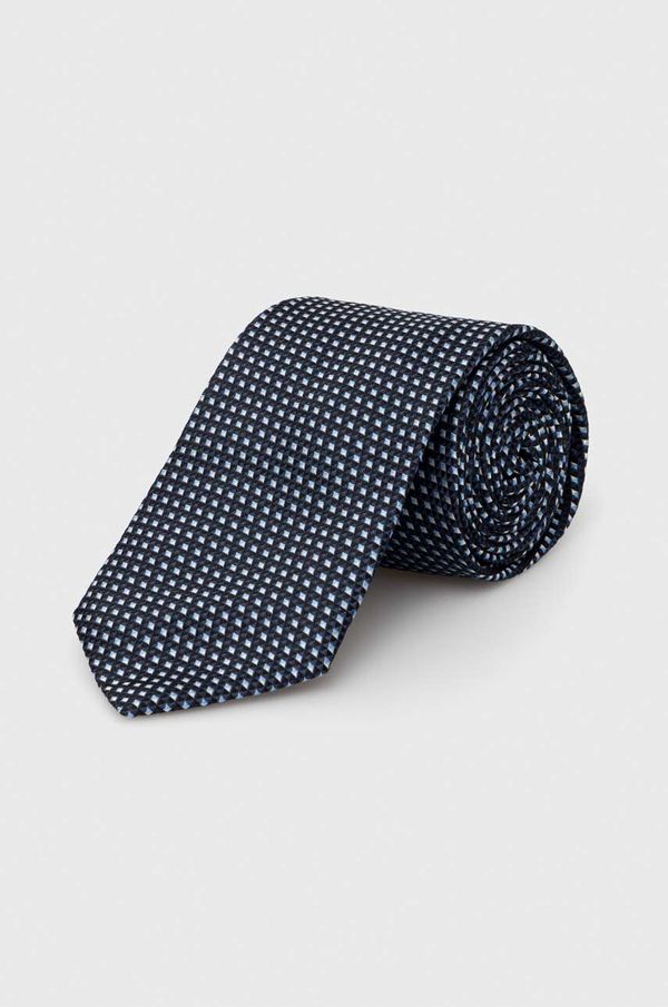 Boss Svilena kravata BOSS mornarsko modra barva