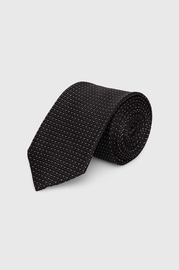 Calvin Klein Svilena kravata Calvin Klein črna barva, K10K113144