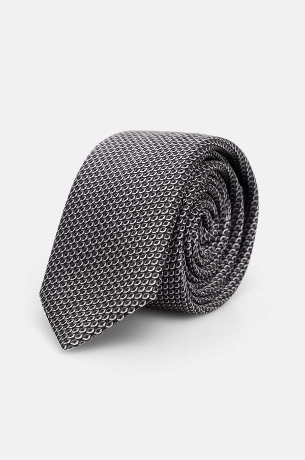 Hugo Svilena kravata HUGO črna barva, 50520640