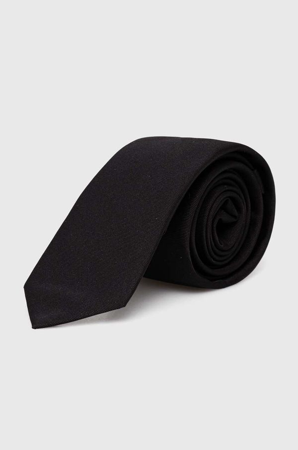 Hugo Svilena kravata HUGO črna barva, 50522110