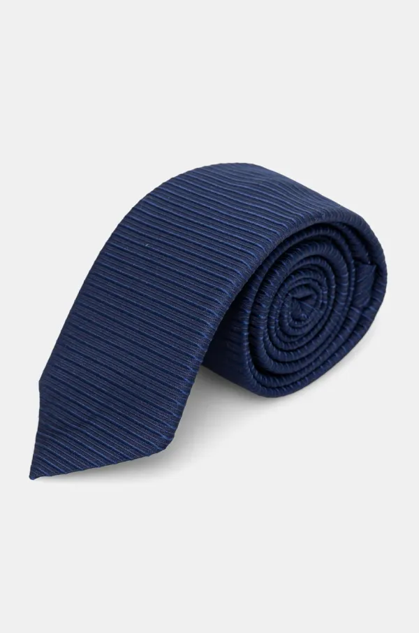 HUGO Svilena kravata HUGO mornarsko modra barva, 50527629