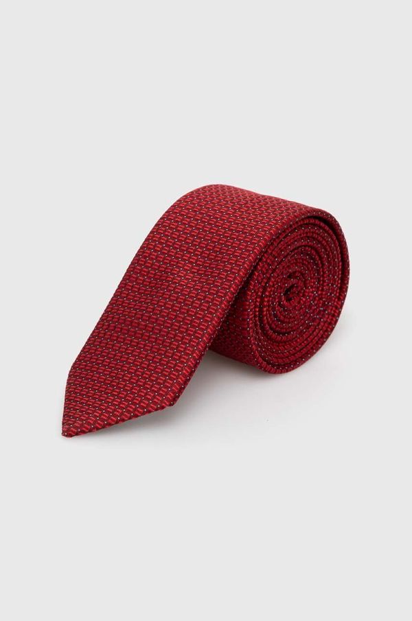 Hugo Svilena kravata HUGO rdeča barva