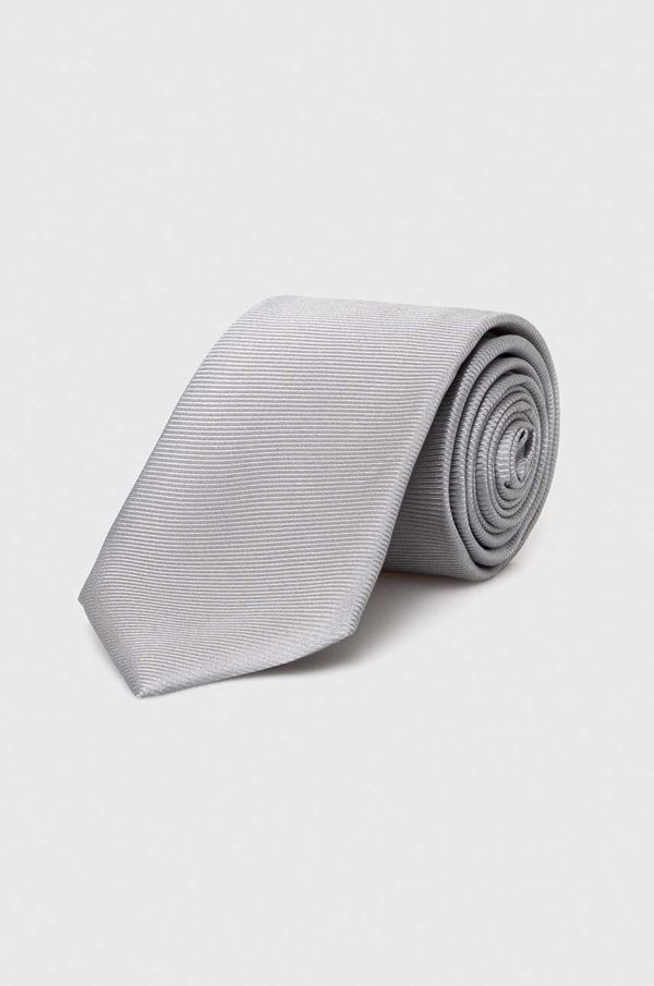 Moschino Svilena kravata Moschino črna barva