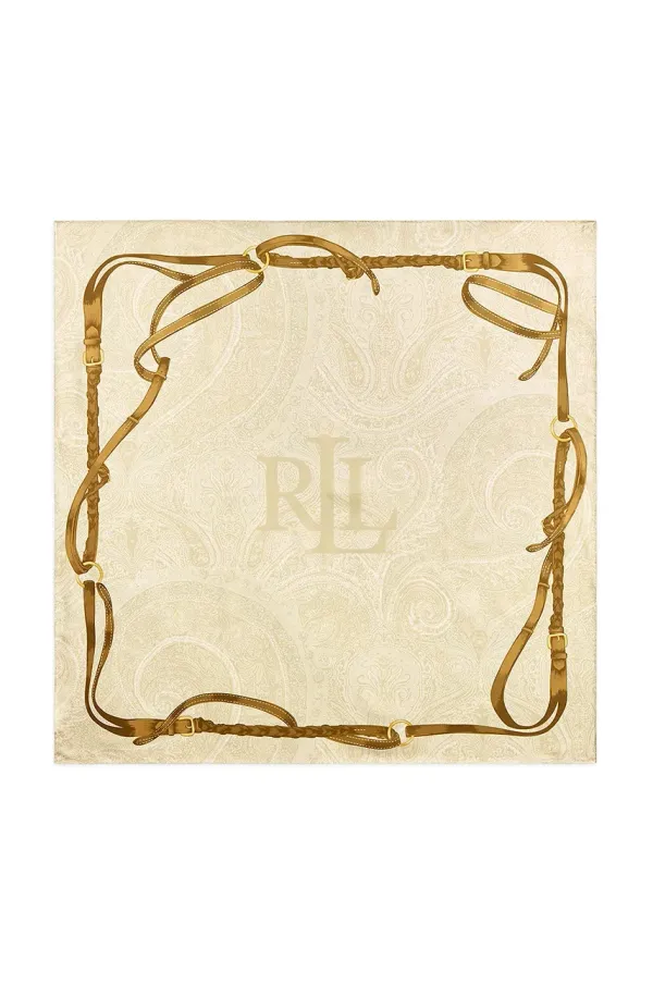 Lauren Ralph Lauren Svilena ruta Lauren Ralph Lauren ženska, bež barva, 454972544