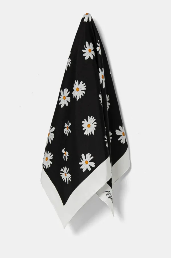 Moschino Svilena ruta Moschino 90 x 90 cm črna barva, M3228 3549