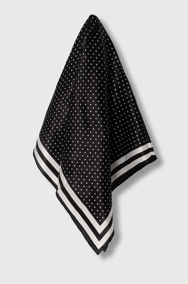 Answear Lab Svilena rutica Answear Lab črna barva