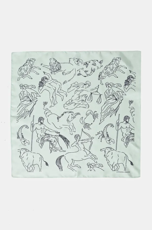 Liviana Conti Svilena rutica Liviana Conti turkizna barva, A5SF09