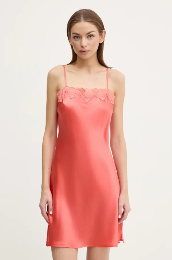 Chantelle Svilena spalna srajca Chantelle oranžna barva, C15OW5