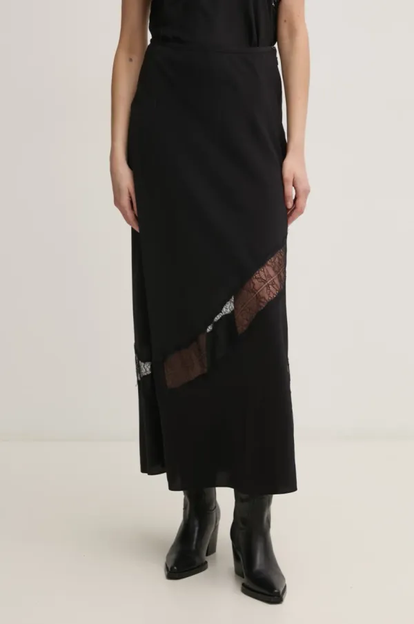 Zadig&Voltaire Svileno krilo ZADIG&VOLTAIRE črna barva, WWSK00364