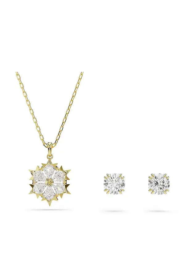 Swarovski Swarovski ogrlica in uhani ženski pozlačeni s kubičnim cirkonijem MAGIC