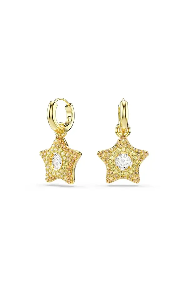 Swarovski Swarovski uhani ženski pozlačeni s kubičnim cirkonijem SUBLIMA
