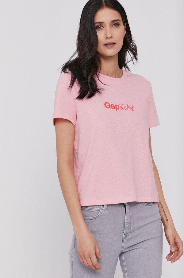 Gap T-shirt GAP ženski, roza barva