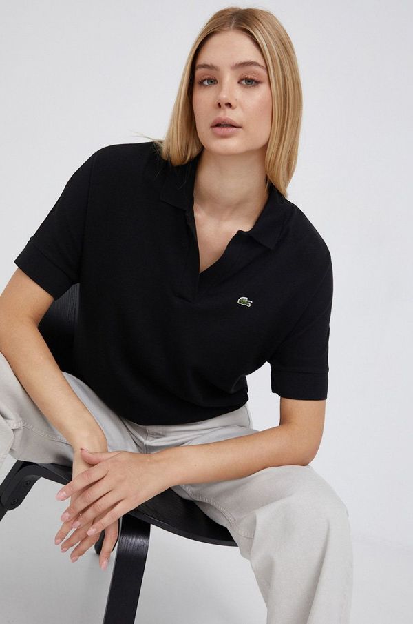 Lacoste T-shirt Lacoste ženski, črna barva