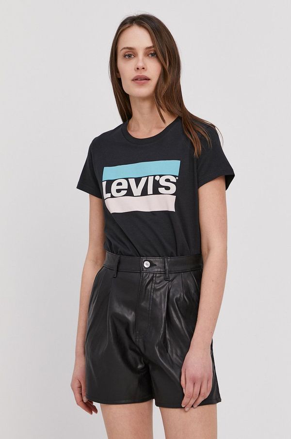 Levi's T-shirt Levi's črna barva