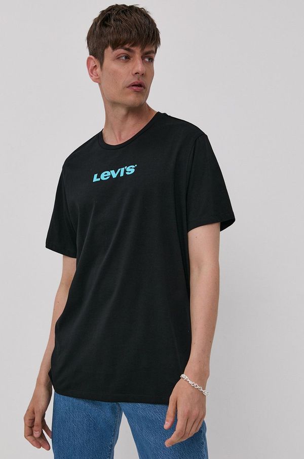 Levi's T-shirt Levi's moški, črna barva
