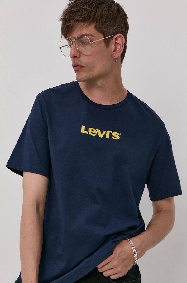 Levi's T-shirt Levi's moški, mornarsko modra barva