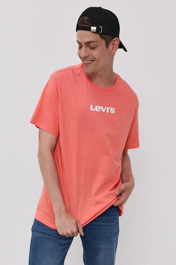 Levi's T-shirt Levi's moški, oranžna barva