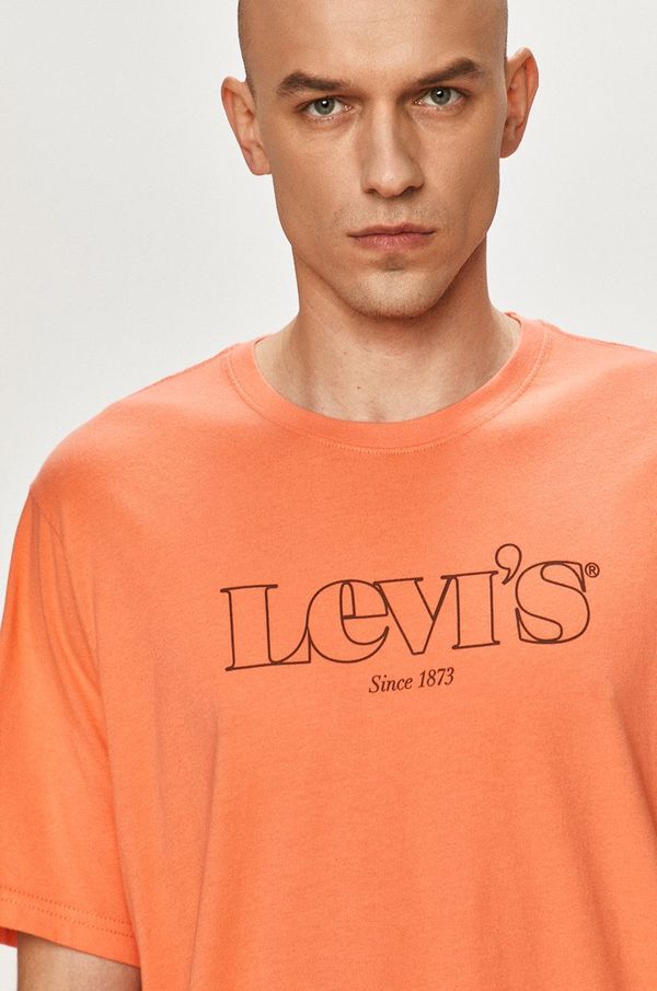 Levi's T-shirt Levi's oranžna barva