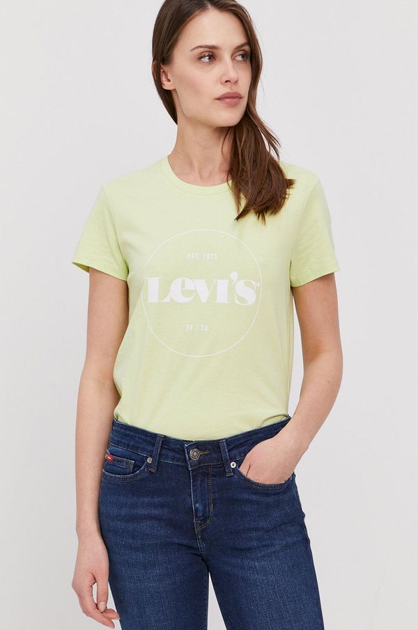 Levi's T-shirt Levi's zelena barva