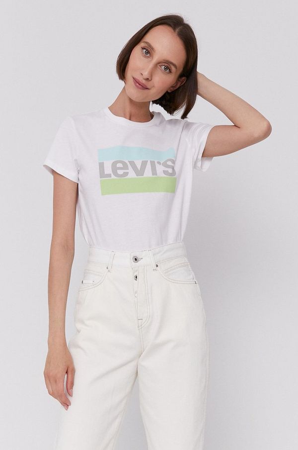 Levi's T-shirt Levi's ženski, bela barva
