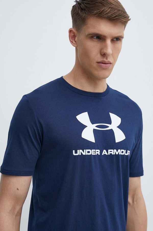 Under Armour T-shirt Under Armour moški, mornarsko modra barva