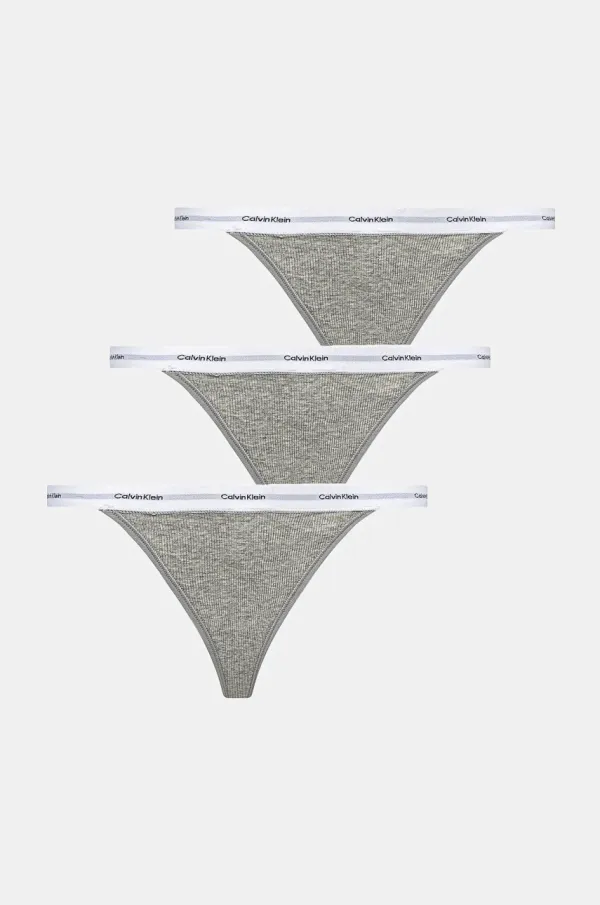 Calvin Klein Underwear Tangice Calvin Klein Underwear 3-pack siva barva, LV00QD5308