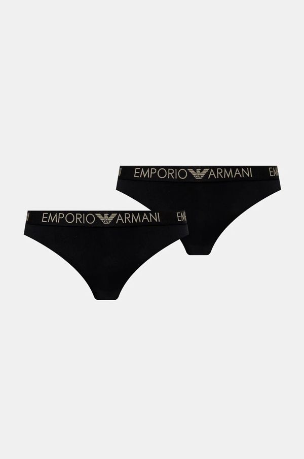 Emporio Armani Underwear Tangice Emporio Armani Underwear 2-pack črna barva, 163333 4F235