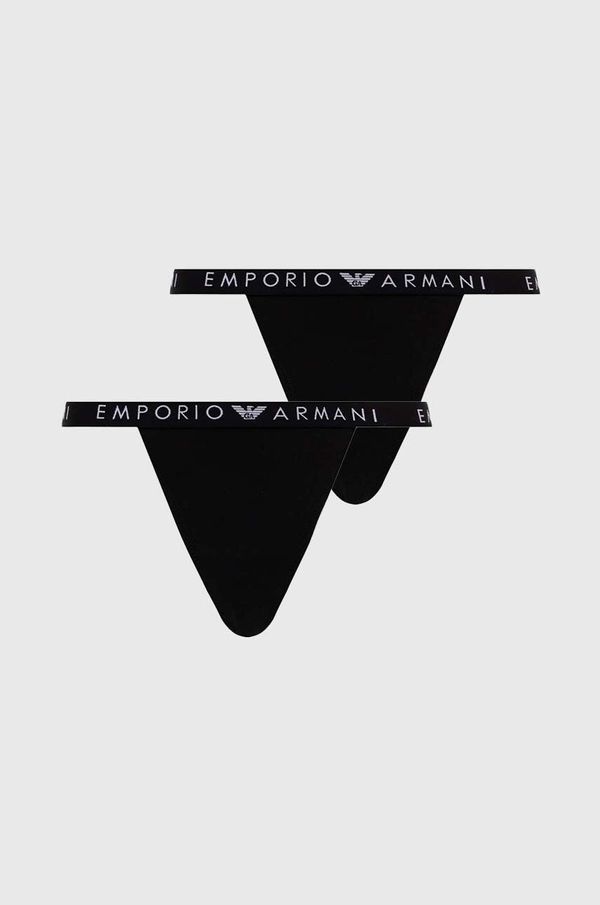 Emporio Armani Underwear Tangice Emporio Armani Underwear 2-pack črna barva, 164522 4F227