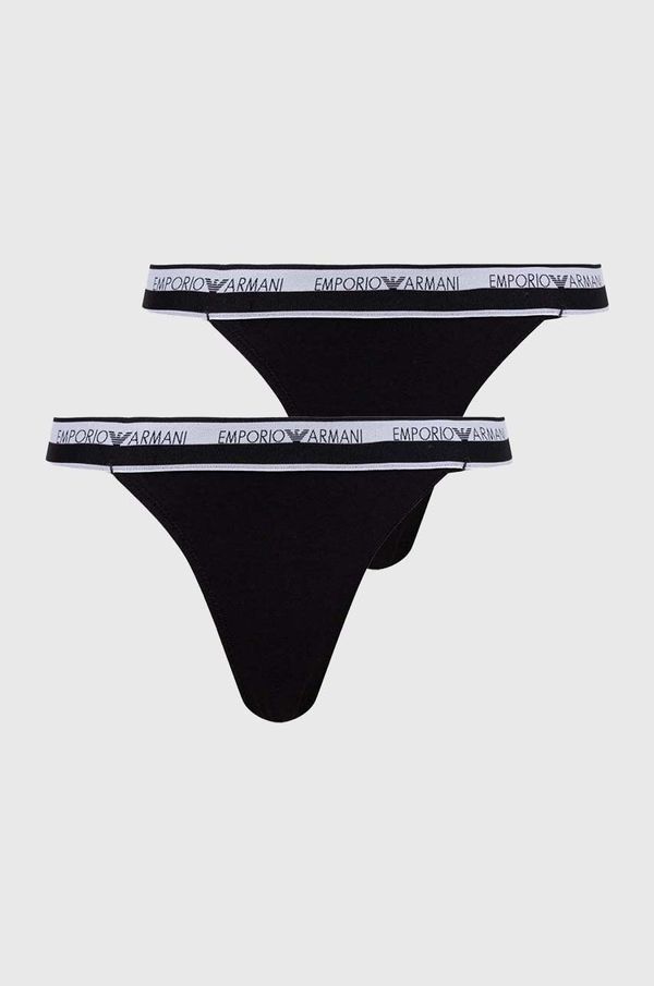 Emporio Armani Underwear Tangice Emporio Armani Underwear 2-pack črna barva 164522 4R227