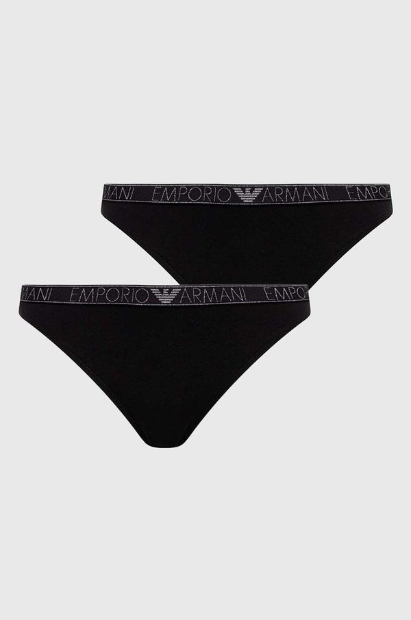 Emporio Armani Underwear Tangice Emporio Armani Underwear 2-pack črna barva
