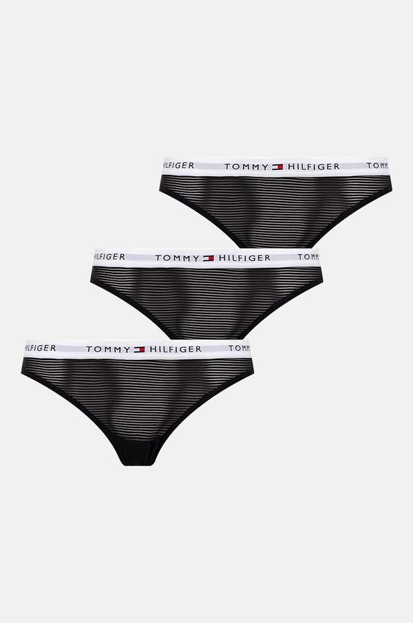 Tommy Hilfiger Tangice Tommy Hilfiger 3-pack črna barva, UW0UW05532