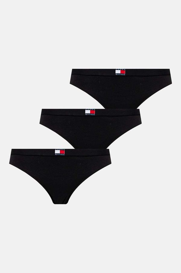 Tommy Hilfiger Tangice Tommy Hilfiger 3-pack črna barva, UW0UW05641